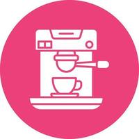 koffie machine glyph cirkel icoon vector