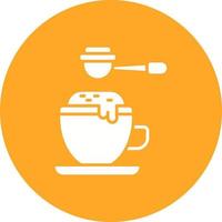 espresso glyph cirkel icoon vector