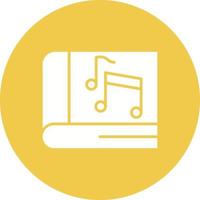muziek- onderwijs glyph cirkel icoon vector