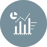 statistisch analyse glyph cirkel icoon vector