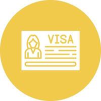 Visa glyph cirkel icoon vector