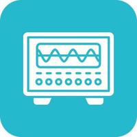 oscilloscoop glyph ronde hoek achtergrond icoon vector