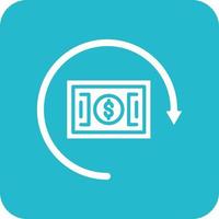 cashback glyph ronde hoek achtergrond icoon vector