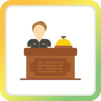 receptioniste creatief icoon ontwerp vector