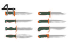 Set Van Bayonet Pictogrammen vector