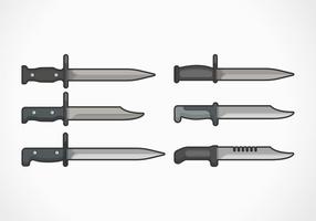 Bayonet Flat Vector Illustratie Collectie