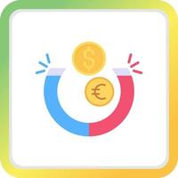 geld attractie creatief icoon ontwerp vector