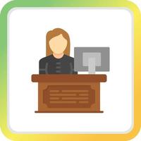 receptioniste creatief icoon ontwerp vector