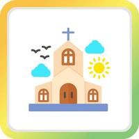 kerk creatief icoon ontwerp vector