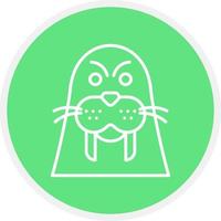 walrus creatief icoon ontwerp vector