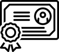 lijnpictogram voor certificaat vector