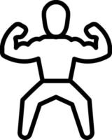 lijn icoon voor spieren vector