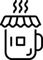 lijnpictogram voor café vector