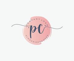 eerste pc vrouwelijk logo. bruikbaar voor natuur, salon, spa, kunstmatig en schoonheid logo's. vlak vector logo ontwerp sjabloon element.