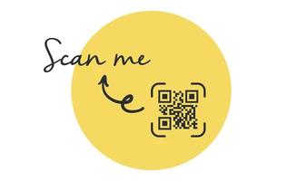 qr code voor smartphone. opschrift scannen me met smartphone icoon. qr code voor betaling. vector. vector