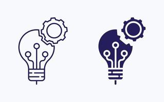 tech innovatie lamp illustratie icoon vector