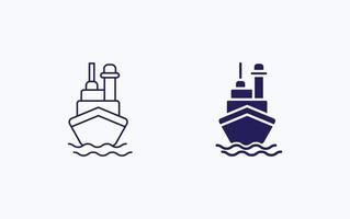 schip vervoer illustratie icoon vector