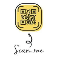 qr code voor smartphone. opschrift scannen me met smartphone icoon. qr code voor betaling. vector. vector