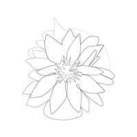 doorlopend lijn tekening van mooi bloemen vector