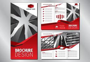 zakelijke driebladige brochure sjabloon vector