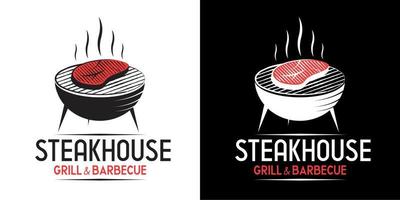 Steak-restaurant barbecue rooster teken vector