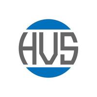 hvs brief logo ontwerp Aan wit achtergrond. hvs creatief initialen cirkel logo concept. hvs brief ontwerp. vector