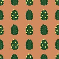 vector naadloos patroon met cactussen. woestijn planten, bloeiend vetplanten. structuur met groen cactus.