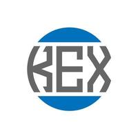 kex brief logo ontwerp Aan wit achtergrond. kex creatief initialen cirkel logo concept. kex brief ontwerp. vector