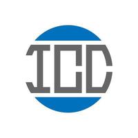 icc brief logo ontwerp Aan wit achtergrond. icc creatief initialen cirkel logo concept. icc brief ontwerp. vector