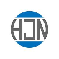 hjn brief logo ontwerp Aan wit achtergrond. hjn creatief initialen cirkel logo concept. hjn brief ontwerp. vector