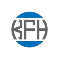 kfh brief logo ontwerp Aan wit achtergrond. kfh creatief initialen cirkel logo concept. kfh brief ontwerp. vector