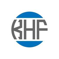 khf brief logo ontwerp Aan wit achtergrond. khf creatief initialen cirkel logo concept. khf brief ontwerp. vector