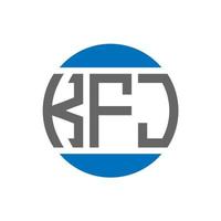 kfj brief logo ontwerp Aan wit achtergrond. kfj creatief initialen cirkel logo concept. kfj brief ontwerp. vector