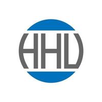 hhv brief logo ontwerp Aan wit achtergrond. hhv creatief initialen cirkel logo concept. hhv brief ontwerp. vector