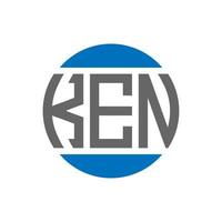 ken brief logo ontwerp Aan wit achtergrond. ken creatief initialen cirkel logo concept. ken brief ontwerp. vector