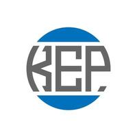 kep brief logo ontwerp Aan wit achtergrond. kep creatief initialen cirkel logo concept. kep brief ontwerp. vector