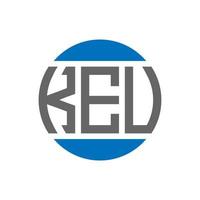 keu brief logo ontwerp Aan wit achtergrond. keu creatief initialen cirkel logo concept. keu brief ontwerp. vector