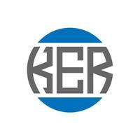 ker brief logo ontwerp Aan wit achtergrond. ker creatief initialen cirkel logo concept. ker brief ontwerp. vector