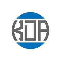 kda brief logo ontwerp Aan wit achtergrond. kda creatief initialen cirkel logo concept. kda brief ontwerp. vector