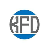 kfo brief logo ontwerp Aan wit achtergrond. kfo creatief initialen cirkel logo concept. kfo brief ontwerp. vector