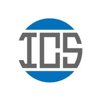 ics brief logo ontwerp Aan wit achtergrond. ics creatief initialen cirkel logo concept. ics brief ontwerp. vector