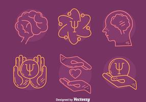 Schets Psycholoog Element Vector