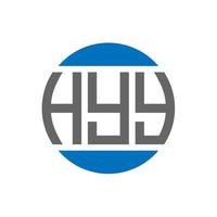 hyy brief logo ontwerp Aan wit achtergrond. hyy creatief initialen cirkel logo concept. hyy brief ontwerp. vector