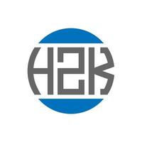 hzk brief logo ontwerp Aan wit achtergrond. hzk creatief initialen cirkel logo concept. hzk brief ontwerp. vector