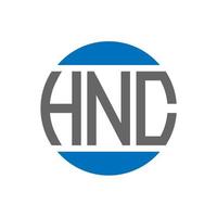 hnc brief logo ontwerp Aan wit achtergrond. hnc creatief initialen cirkel logo concept. hnc brief ontwerp. vector