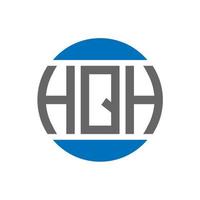 hqh brief logo ontwerp Aan wit achtergrond. hqh creatief initialen cirkel logo concept. hqh brief ontwerp. vector