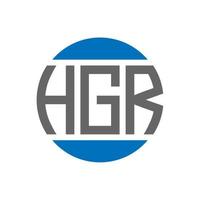 hgr brief logo ontwerp Aan wit achtergrond. hgr creatief initialen cirkel logo concept. hgr brief ontwerp. vector