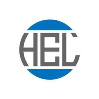 hel brief logo ontwerp Aan wit achtergrond. hel creatief initialen cirkel logo concept. hel brief ontwerp. vector