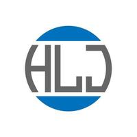 hlj brief logo ontwerp Aan wit achtergrond. hlj creatief initialen cirkel logo concept. hlj brief ontwerp. vector