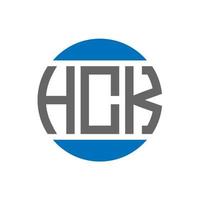 hck brief logo ontwerp Aan wit achtergrond. hck creatief initialen cirkel logo concept. hck brief ontwerp. vector